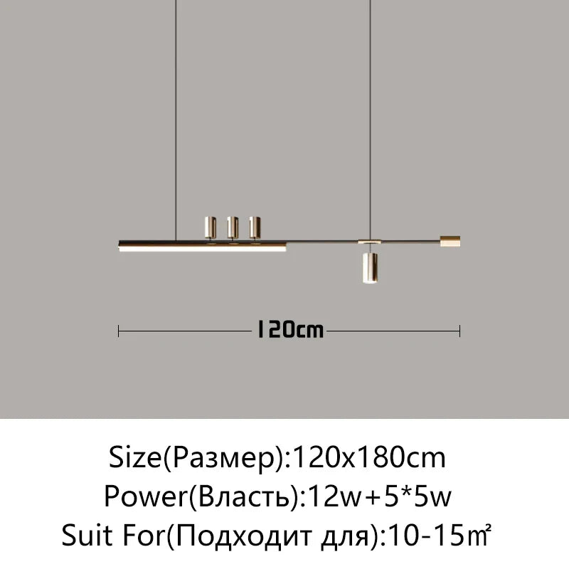 Afralia™ Modern Minimalist LED Ceiling Chandelier for Dining Table Home Indoor Lighting