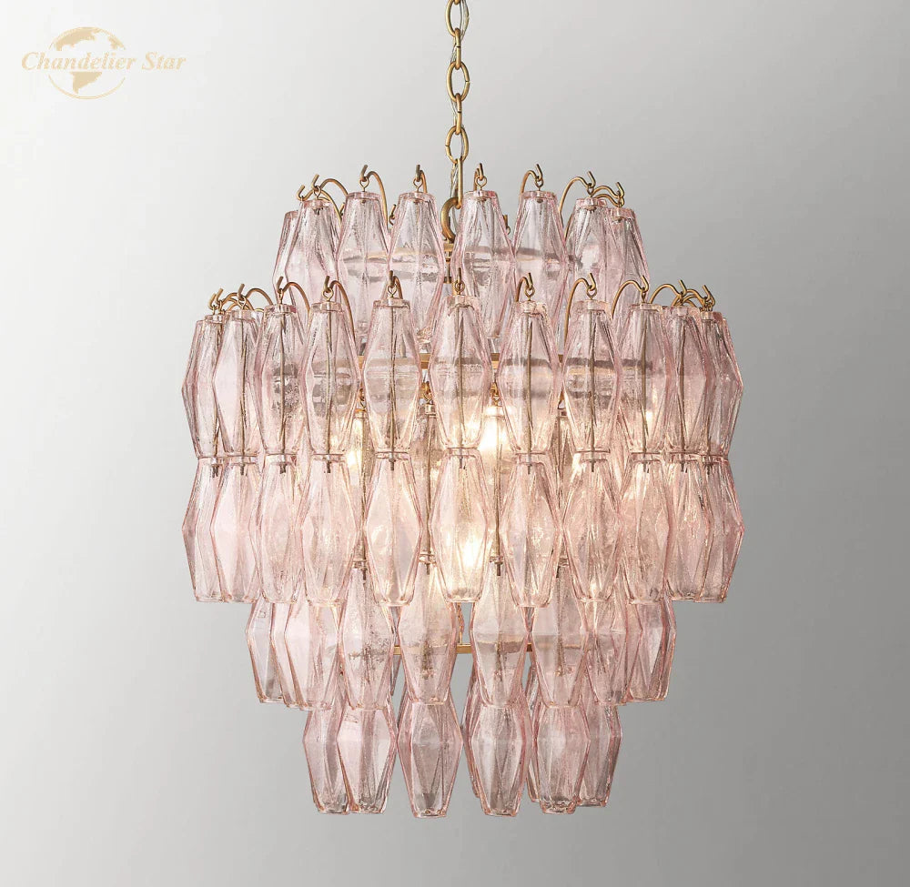 Afralia™ Natalia Glass Chandeliers Pendant Light Fixture - Modern Hanging Lamps for Home
