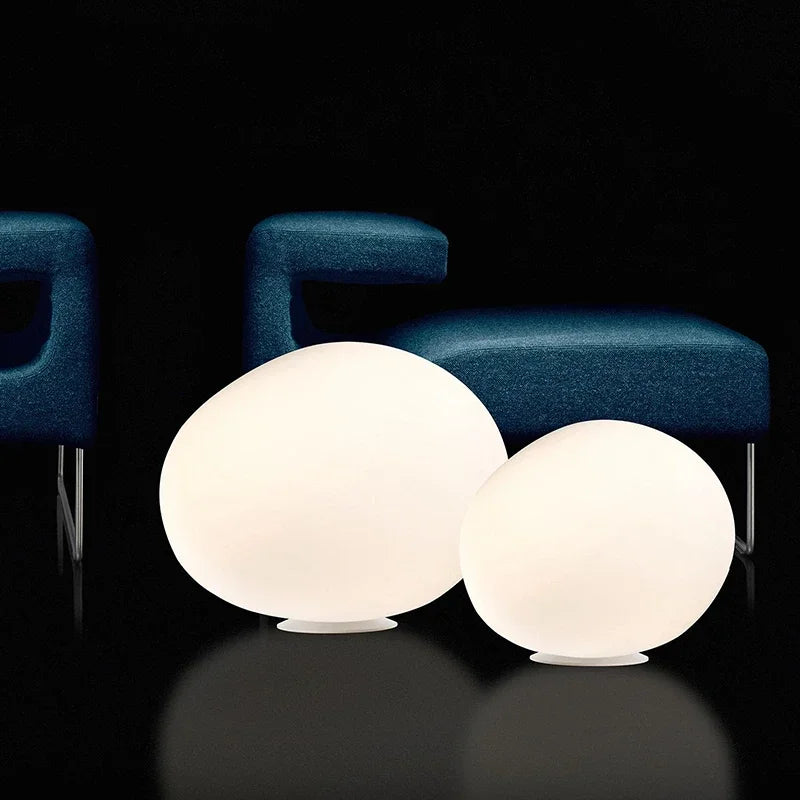 Afralia™ Modern Glass Table Lamp for Living Room Bedroom Study Desk