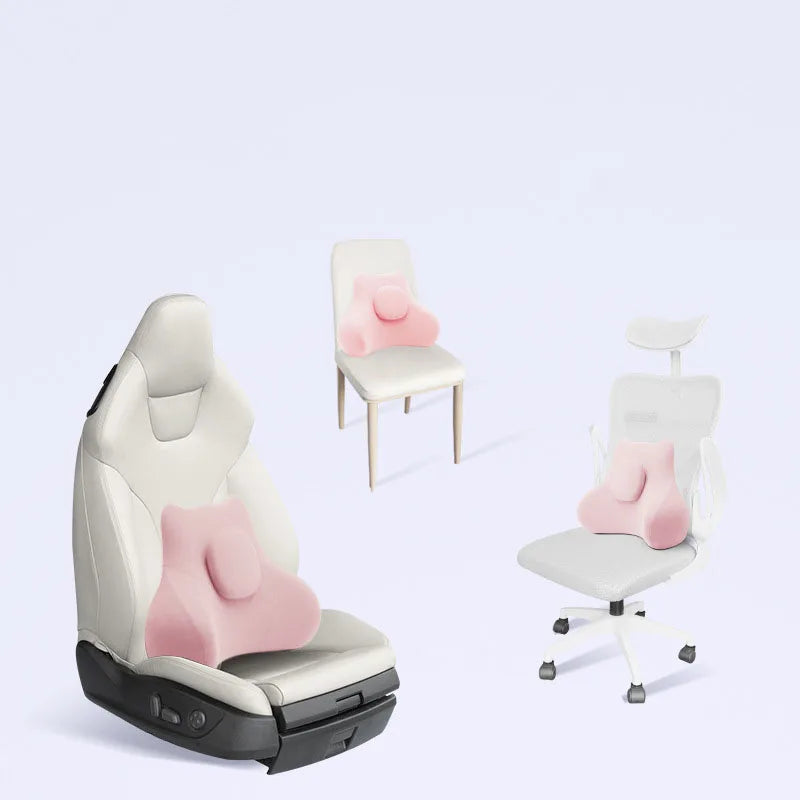 Afralia™ Memory Foam Lumbar Support Cushion for Office with Massage Convex Design