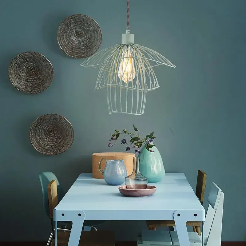 Afralia™ Mesh Metal LED Pendant Chandelier for Home Decor