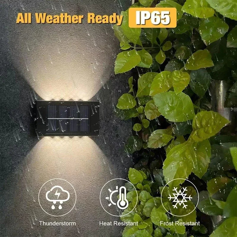 Afralia™ Solar Wall Lamp: Waterproof Outdoor Lights for Garden Street Landscape Balcony