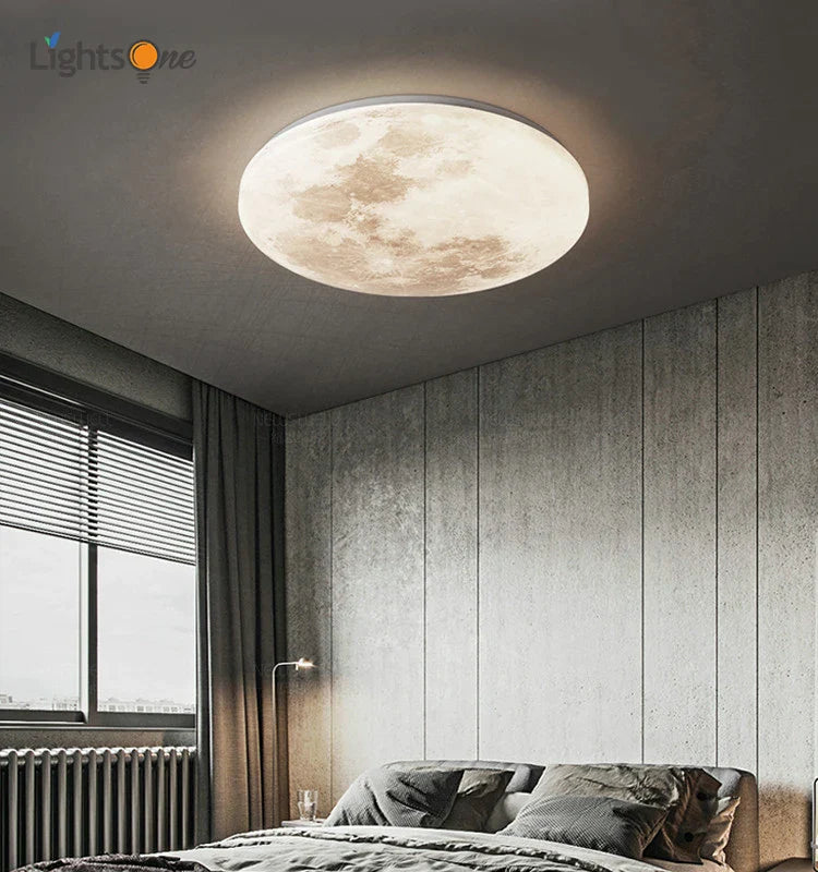 Afralia™ Nordic Moon Ceiling Lamp | Modern Minimalist Bedroom Light