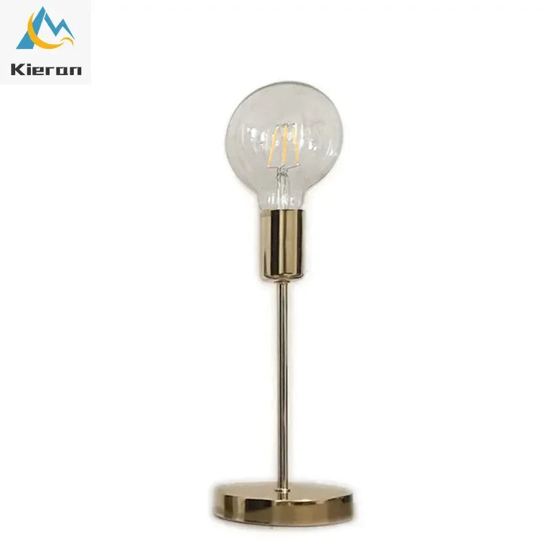 Afralia™ Golden Modern LED Bedside Lamp for College Dorm Study Desk