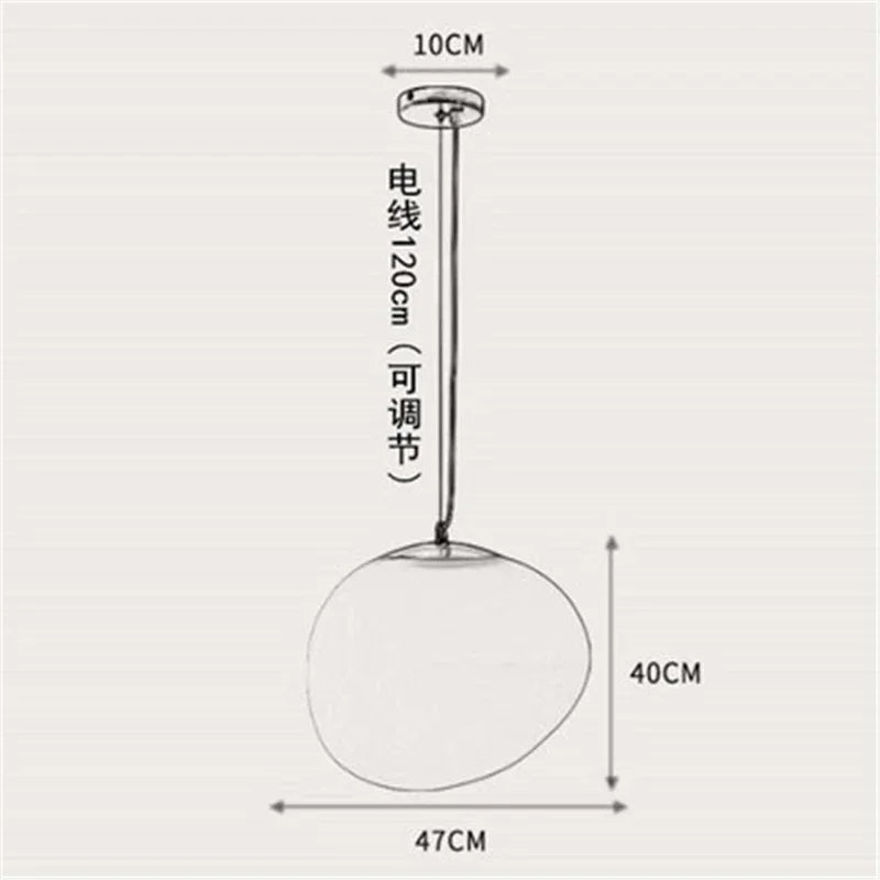 Afralia™ Gregg Glass Pendant Light, Modern LED Hanging Lamp for Dining Kitchen Loft