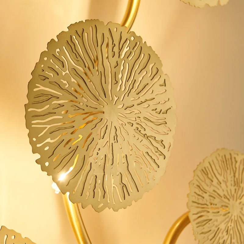 Afralia™ Lotus Leaf LED Wall Lights for Living Room and Bedroom Decor