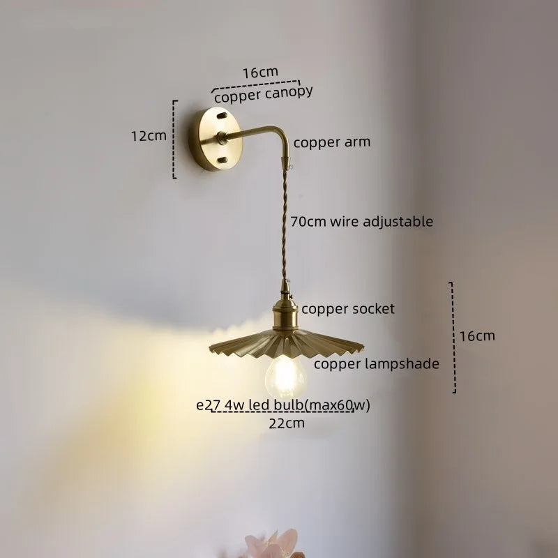 Afralia™ Copper LED Wall Light for Modern Spaces.