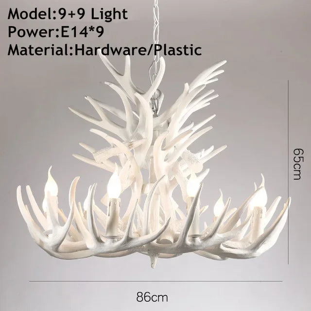 Afralia™ Antler Chandelier Ceiling Lamp Mid Century Modern Lighting