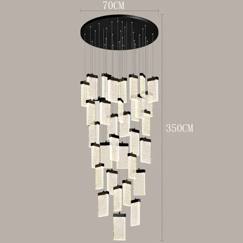 Afralia™ Modern Stair Chandelier Pendant Lights | Indoor Ceiling Lamp LED Chandeliers for Living Room