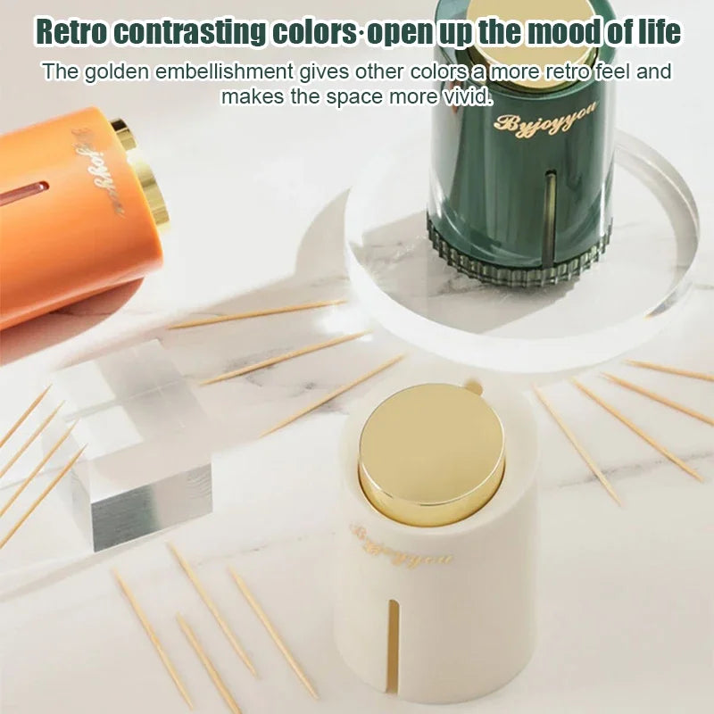 Afralia™ Toothpick Holder Container: Creative Table Toothpick Storage Box for Home Living