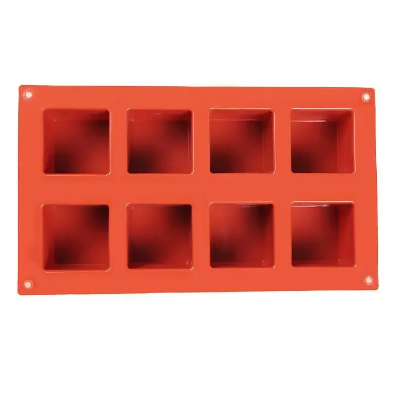 Afralia™ Small Square 8-Hole Silicone Mold for Pastry and Desserts