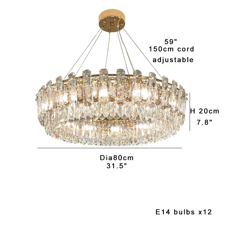 Afralia™ Nordic Crystal Pendant Lights: Elegant Luxury Hanglamp for Dining Table Décor