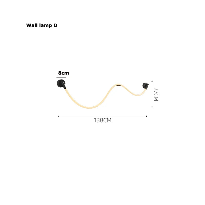 Afralia™ Silicone LED Pendant Light for Villa Staircase Living Rooms