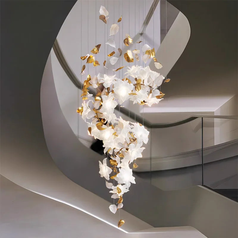 Afralia™ Crystal Flower Luxury Chandelier for Home Decor