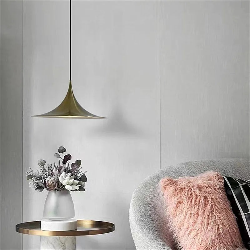 Afralia™ Semi Pendant Single Head Horn Lamp for Dining Room and Bedroom