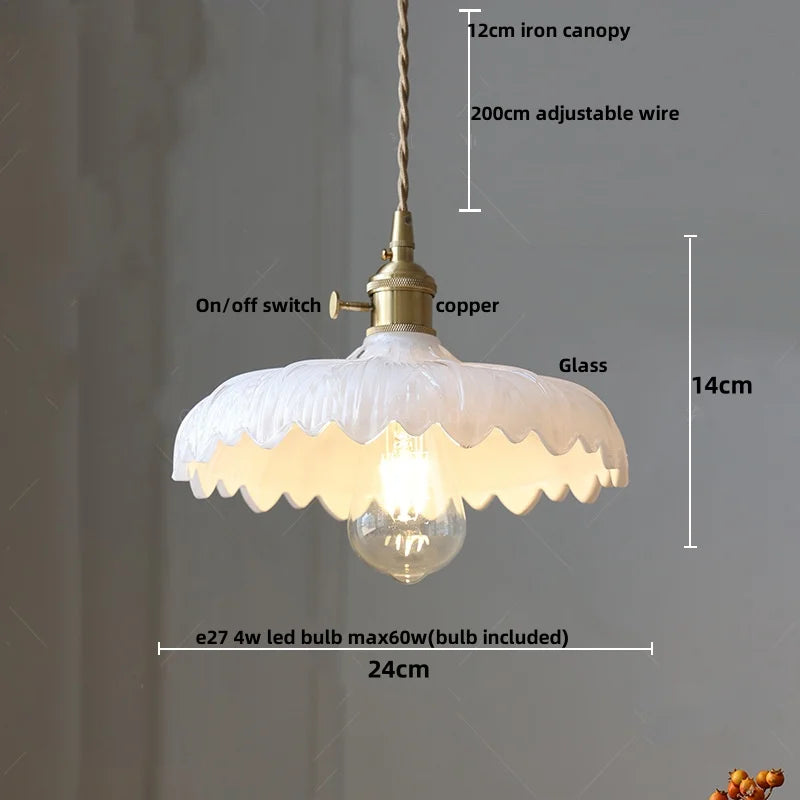 Afralia™ Clear Glass LED Pendant Lamp Modern Wire Adjustable Hanging Light