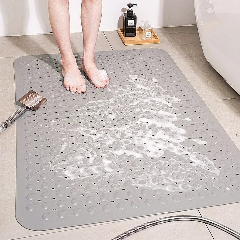 Afralia™ Large Non-Toxic Non-Slip Bath Mat with Suction Cups for Safety and Comfort