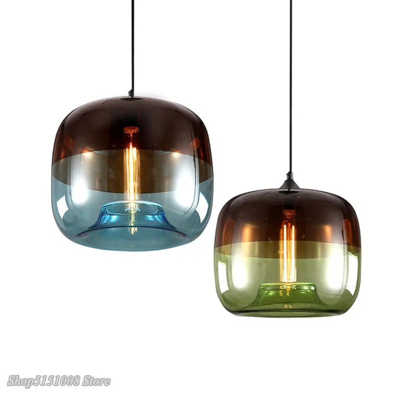 Afralia™ Nordic Modern Apple Glass Pendant Lights for Living Room Home Decor