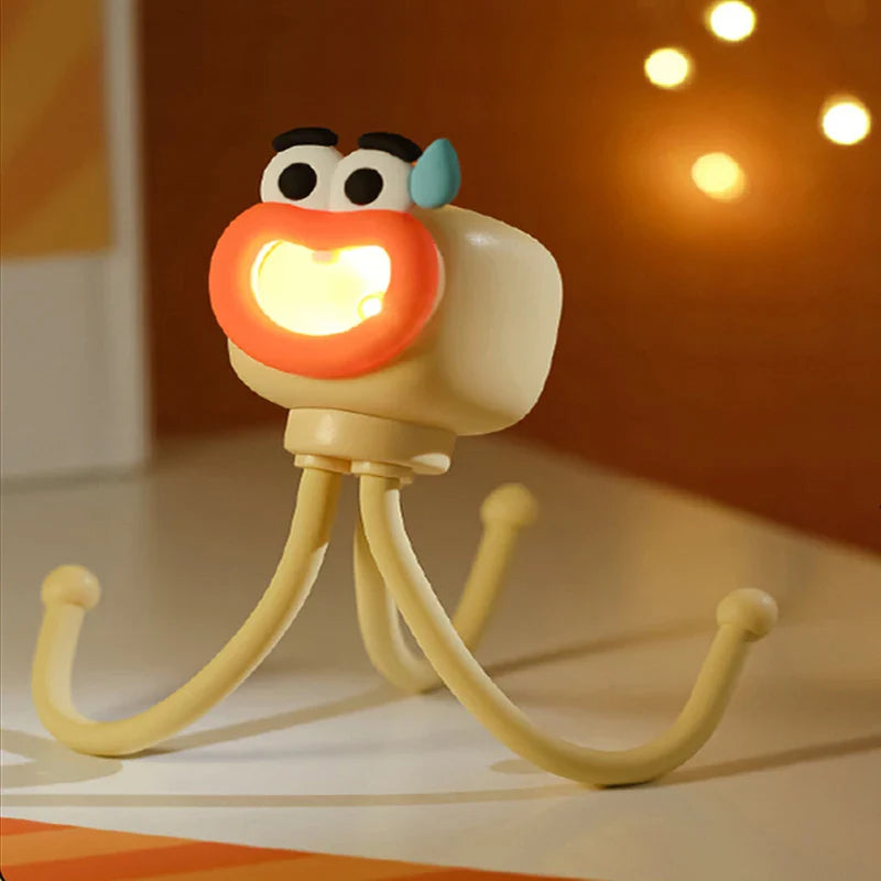 Afralia™ Octopus Mini Table Lamp: Fun Desktop Toy with Adjustable Tentacles