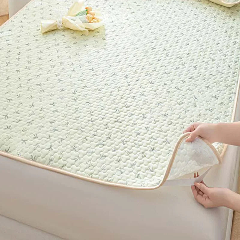 Afralia™ Floral Latex Cooling Mattress Set, Multi-Layer Soft Cushion, Breathable & Quick Cooling