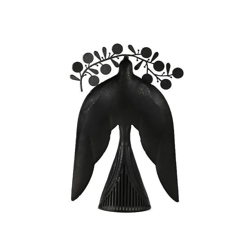 Afralia™ Metal Peace Dove Art Sculpture: Modern Desk Ornament for Room Aesthetics