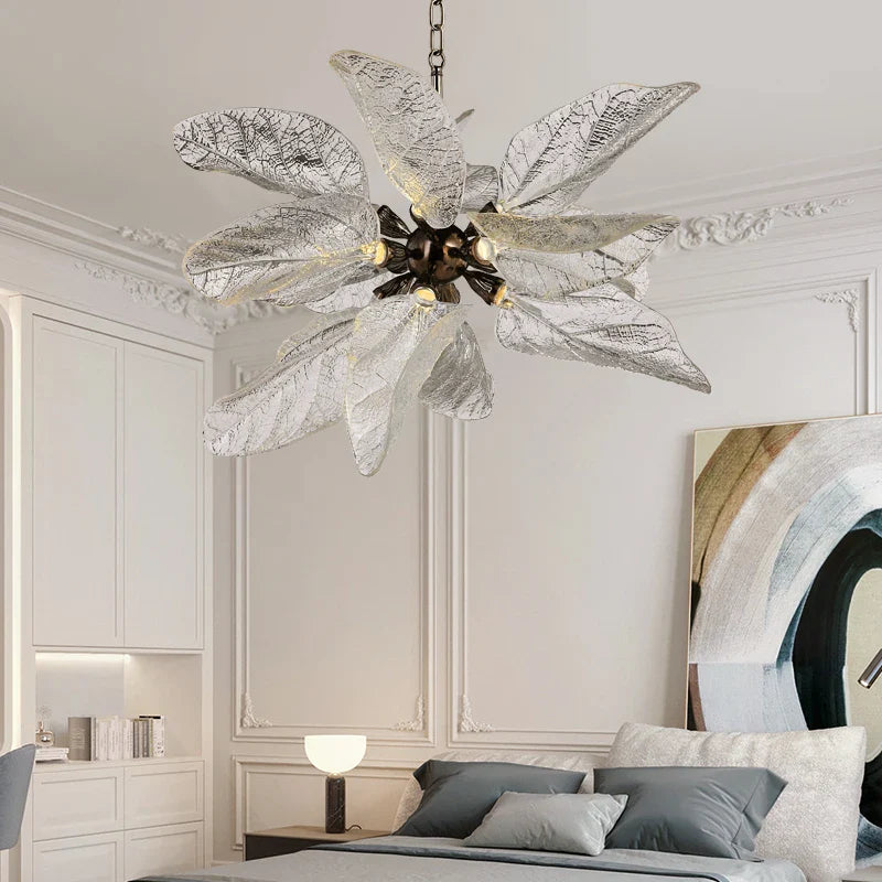Afralia™ Luxury Leaf Petal Chandelier: Modern Hanging Lamp for Home, Living Room, and Restaurant Décor