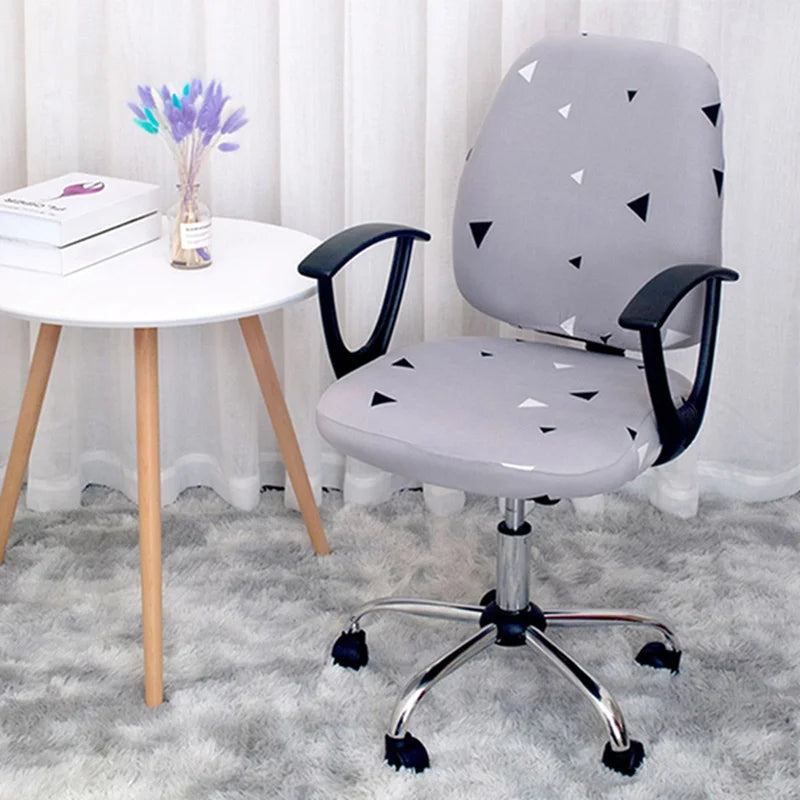 Afralia™ Printed Spandex Chair Cover: Universal Office Chair Protector for Comfort and Style