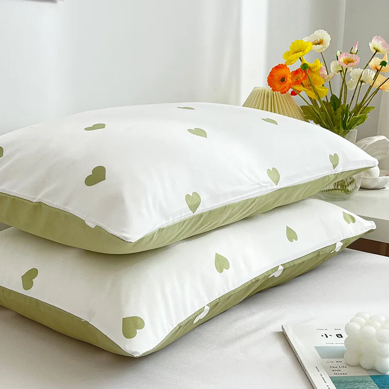 Afralia™ Love Printed Pillowcase Set - Simple Style, 2Pcs