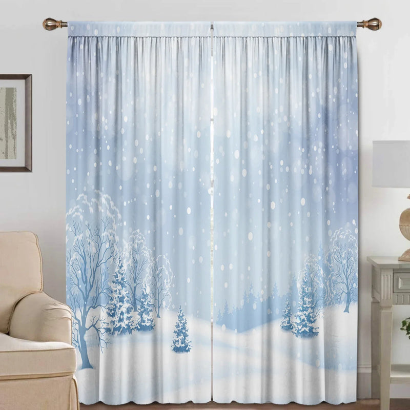 Afralia™ Starry Sky Night View Curtains for Home Decoration, Kitchen, Coffee Shop, Living Room