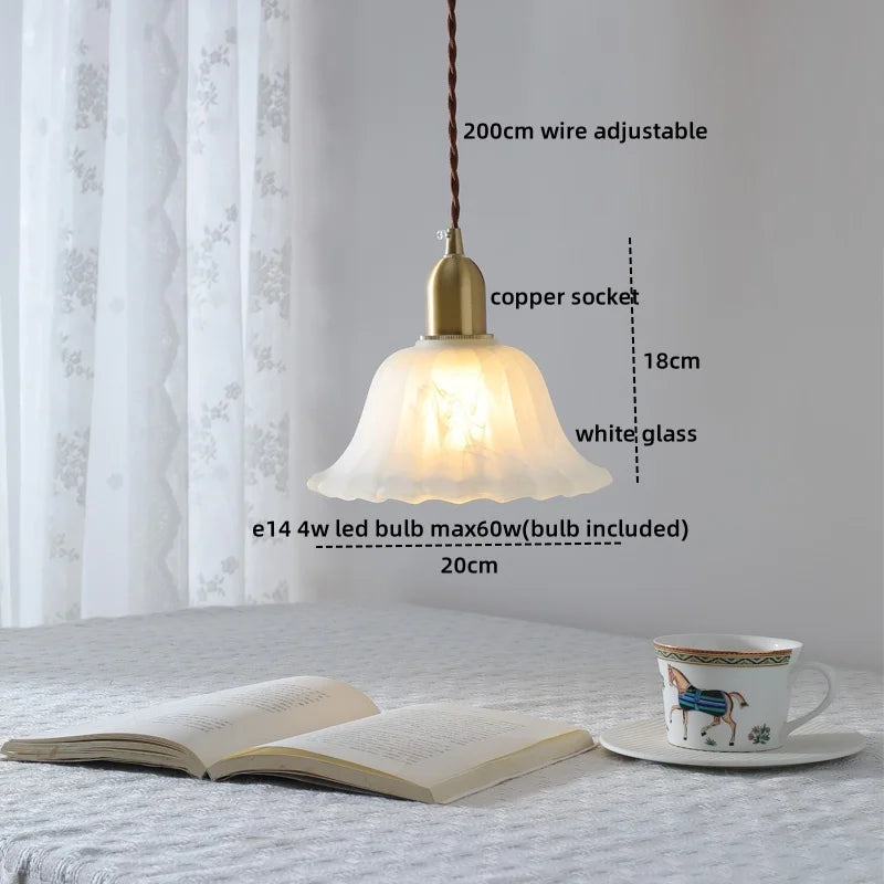 Afralia™ Clear Glass LED Copper Chandelier Pendant Light for Modern Home Decor.