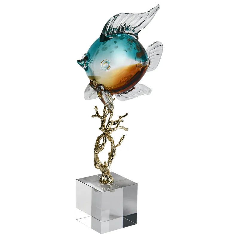 Afralia™ Modern Fish Crafts & Home Decor for Wealth Attraction