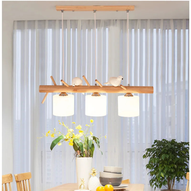 Afralia™ Bird Glass Pendant Light: Modern Nordic Kitchen Hanging Lamp for Home Decor