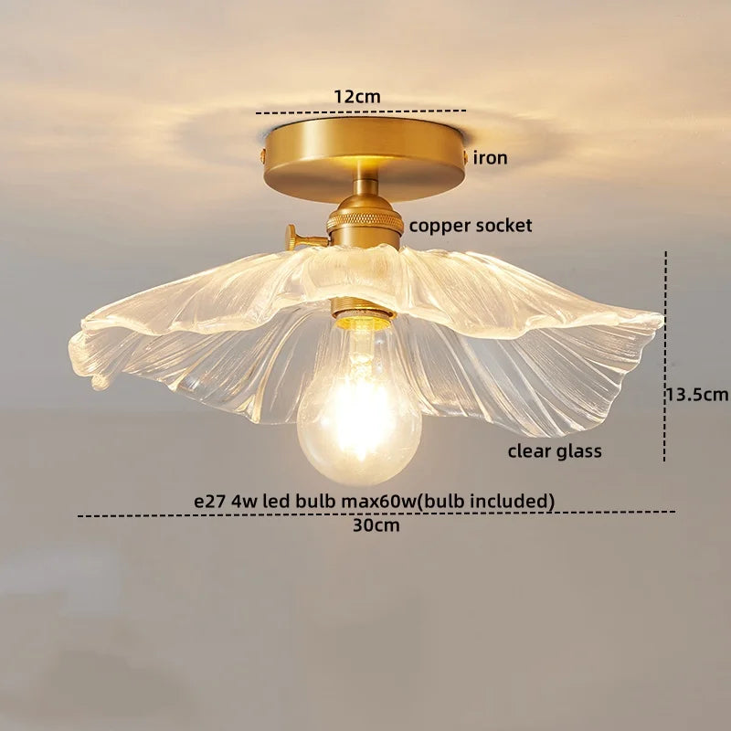 Afralia™ LED Glass Ceiling Lamp for Interior Decor