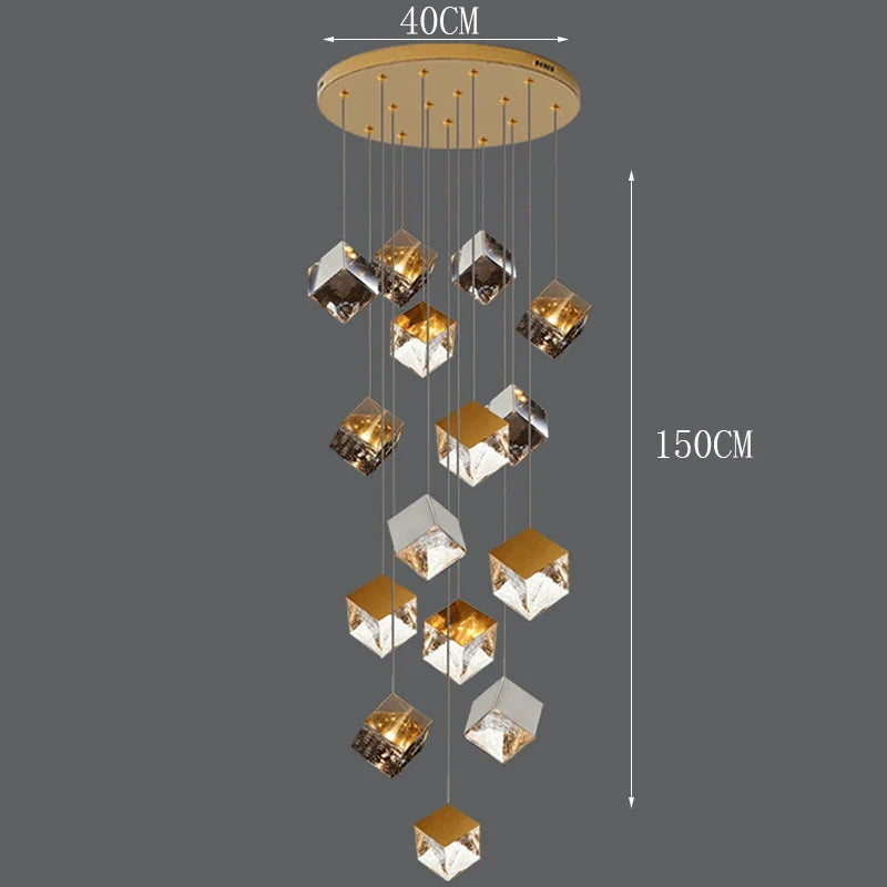 Afralia™ Modern Stair Chandelier Pendant Lights - LED Ceiling Lamp for Living Room
