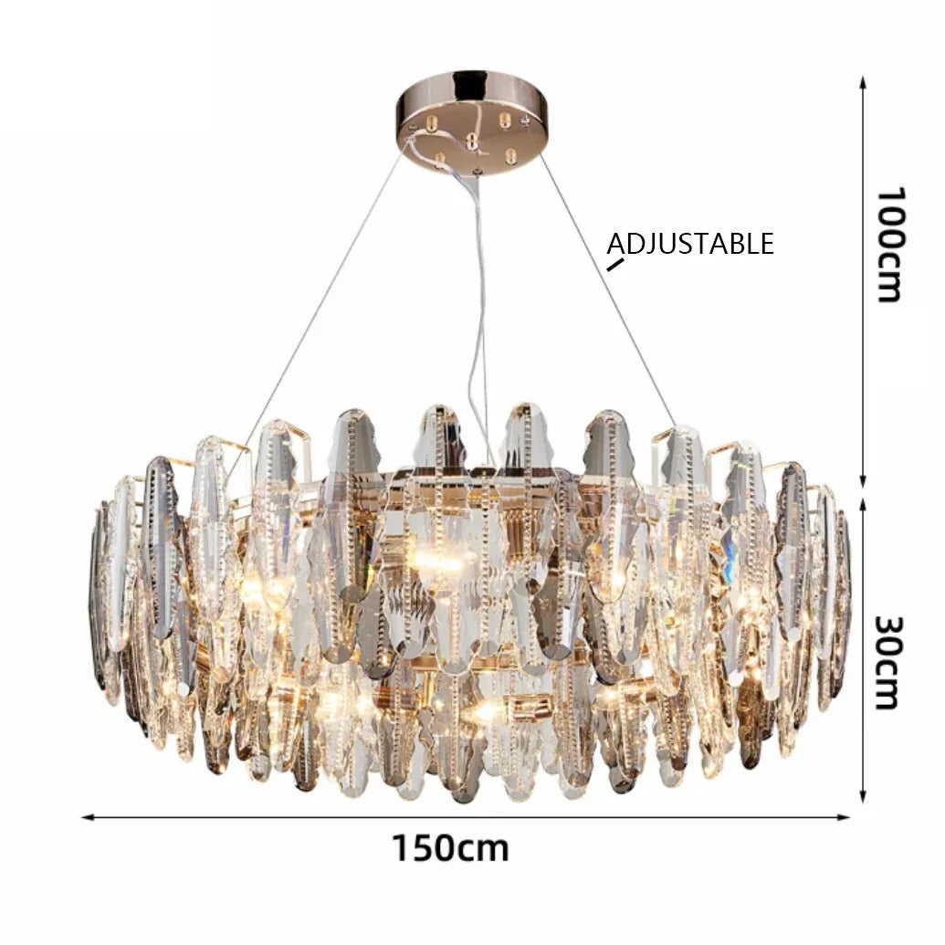 Afralia™ LED Leaf Chandelier: Modern Living Room Decor Lighting for Duplex Rotating Stairs