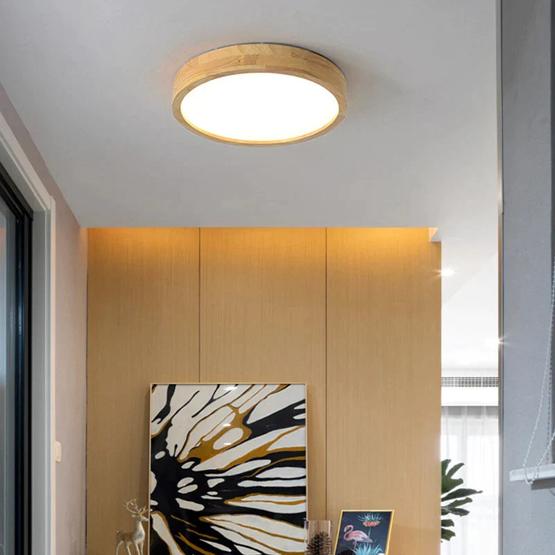 Afralia™ LED Wooden Ceiling Light for Stylish Home Decor and Lighting