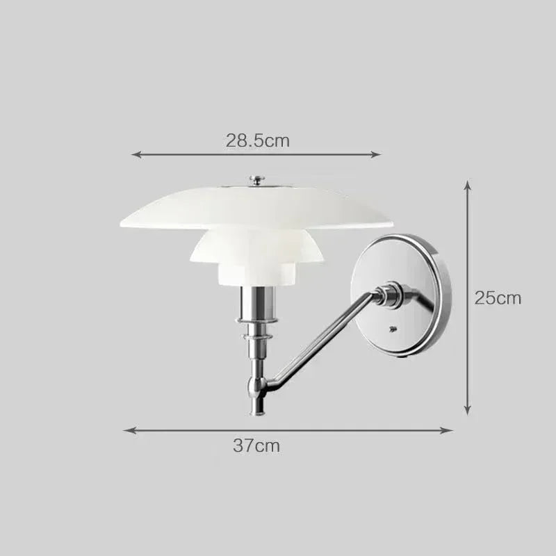 Afralia™ Glass Wall Sconce Light for Bedroom with Replaceable E27 Bulb