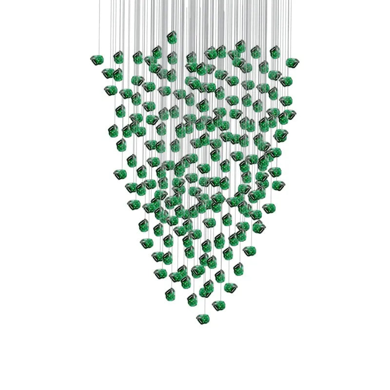 Afralia™ Modern Luxury Glass Stone Chandelier for Living Room LED Pendant Light