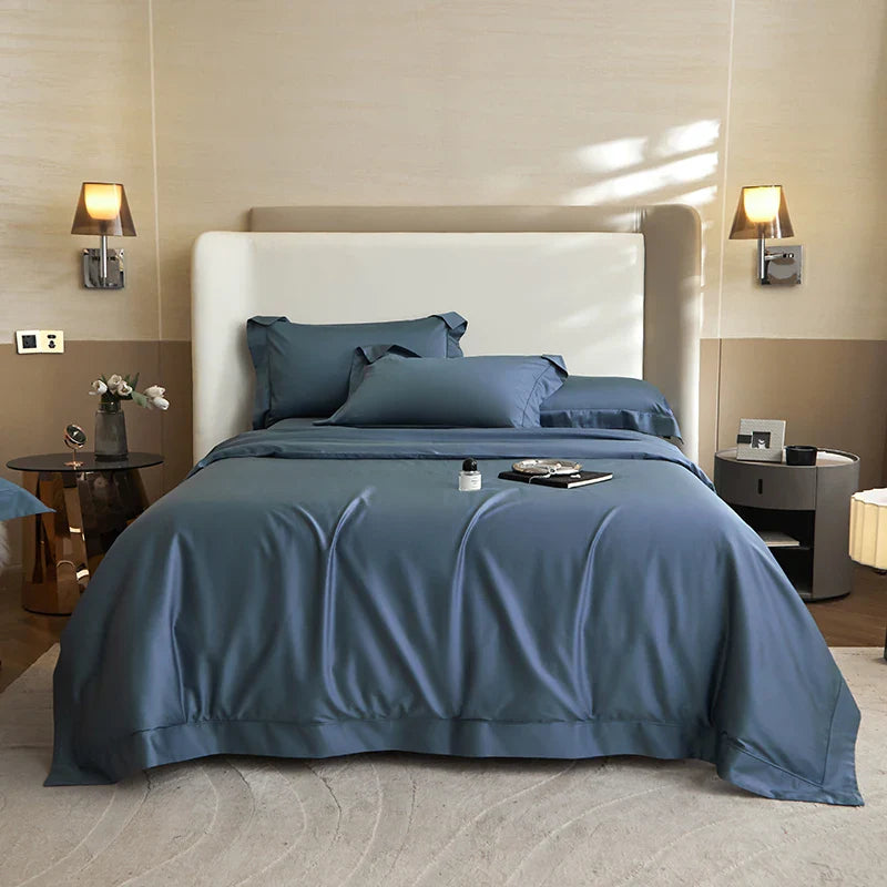 Afralia™ Luxury 1400TC Egyptian Cotton Bedding Set in Silky Black