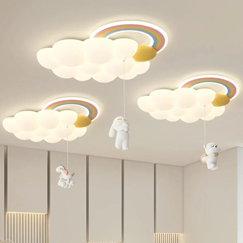 Afralia™ Nordic Cloud Child Ceiling Light: Stylish Chandelier for Girl Bedroom & Nursery
