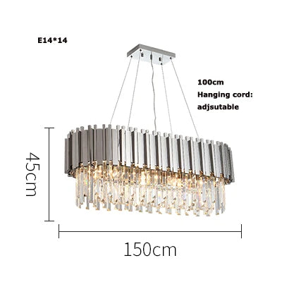 Afralia™ Crystal LED Chandelier Suspension Lighting for Foyer
