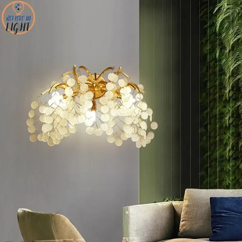 Afralia™ Nordic Crystal LED Wall Light: Modern Gold Living Room Decor & Bedroom Bedside Lamp