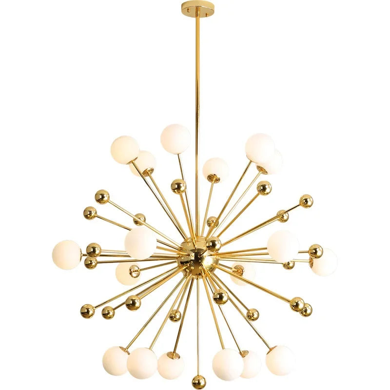 Afralia™ Modern Sputnik Glass Ball LED Chandelier for Living Room Kitchen Bedroom Lighting