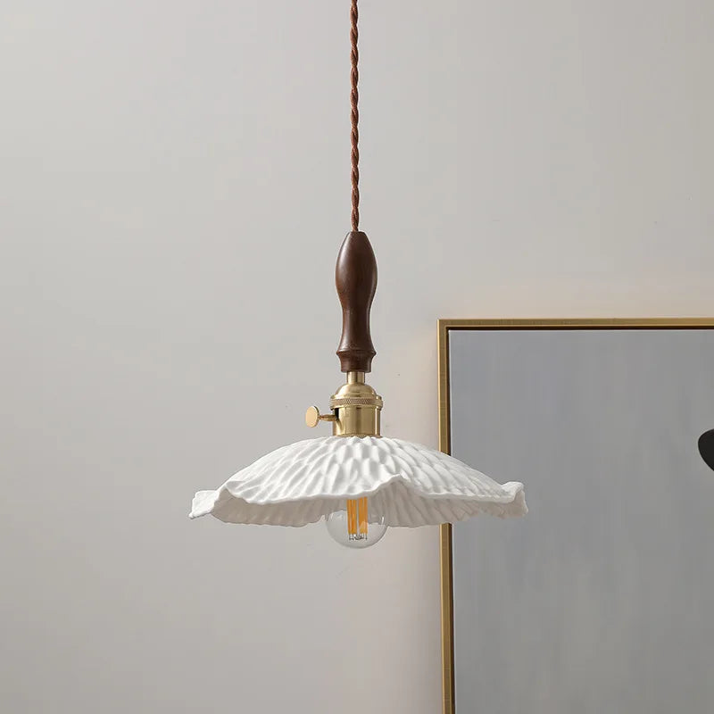 Afralia™ Ceramic Copper LED Pendant Lamp for Dining Living Room - Nordic Modern Design