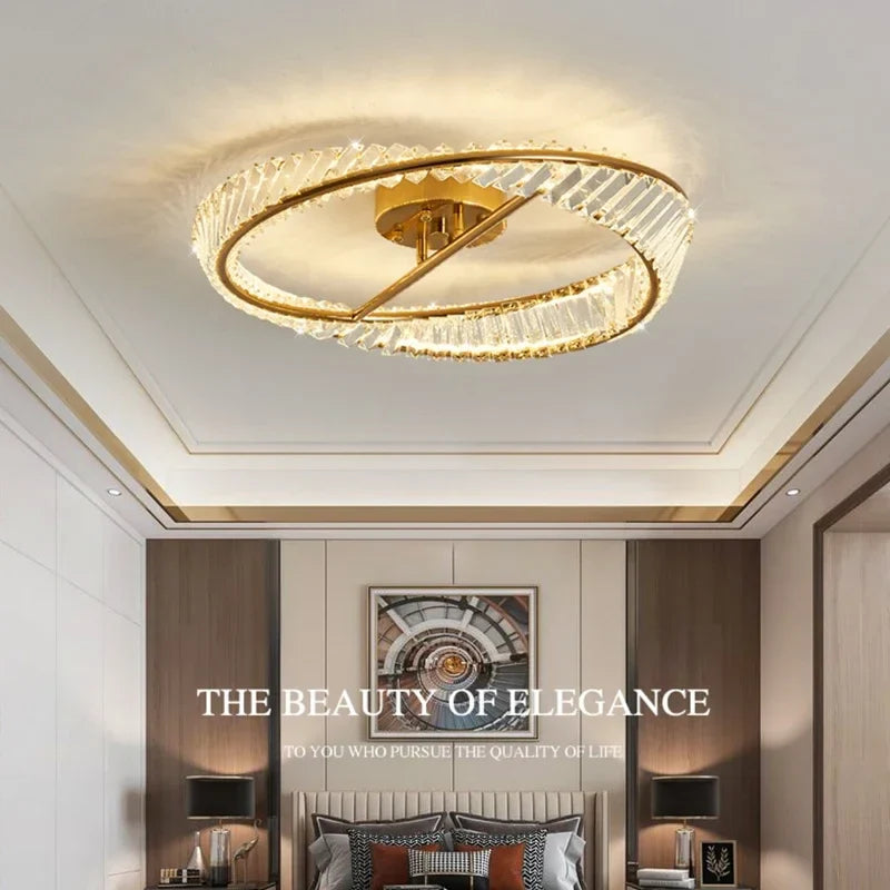 Afralia™ Crystal LED Ceiling Lights: Modern Luxury Kitchen Dining Room Lighting
