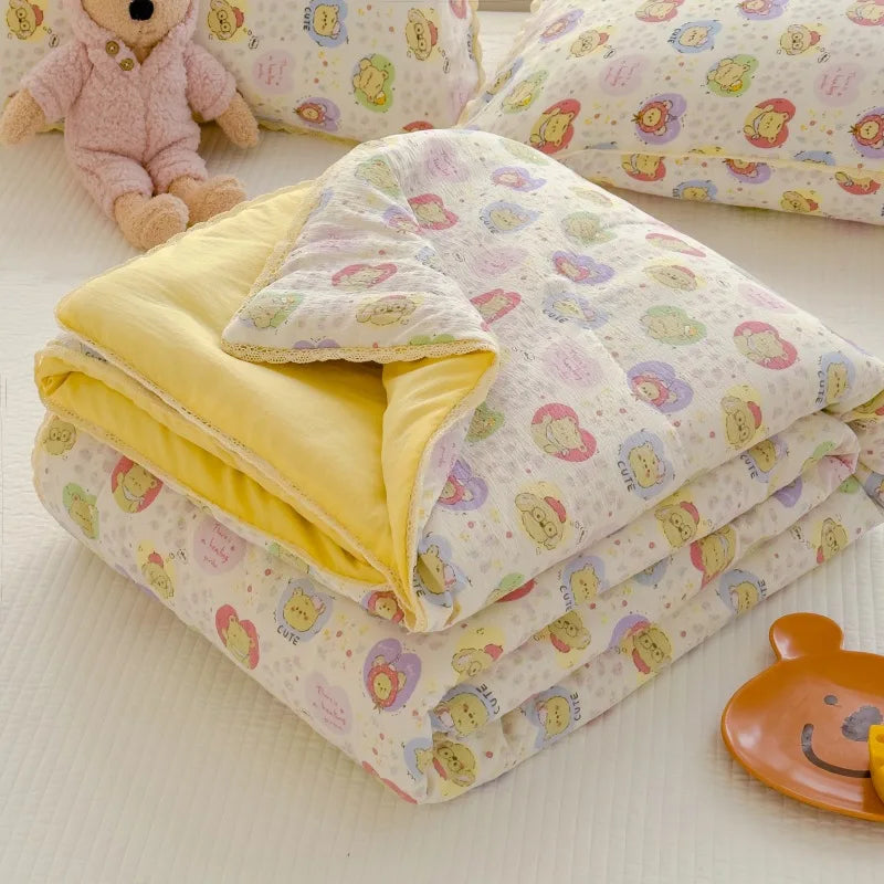 Afralia™ Summer Comforter: Sweet Printed Air-Condition Queen King Beds, Soft Skin-Friendly Breathable Blanket