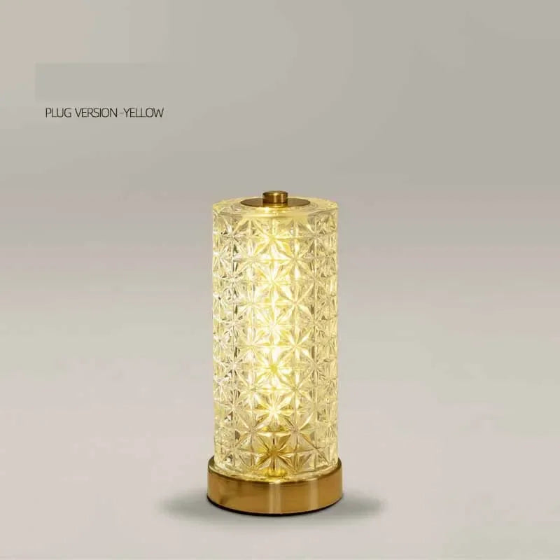 Afralia™ Crystal Table Lamp: Modern Luxury Dimmable LED Desk Light for Living Room & Study