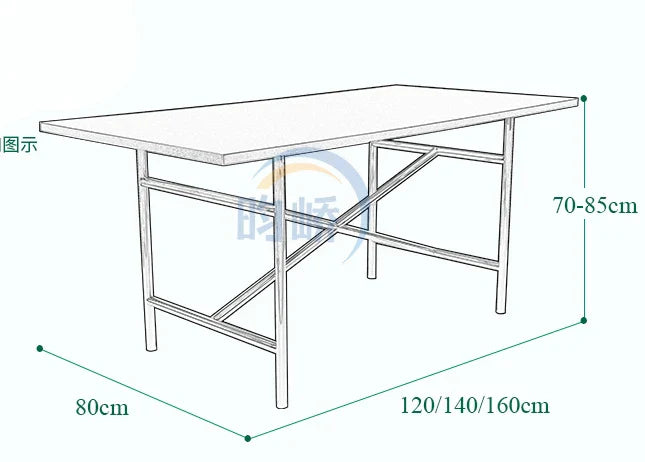 Afralia™ Stainless Steel Leg Rectangular Desk - Solid Wood Office Computer Table