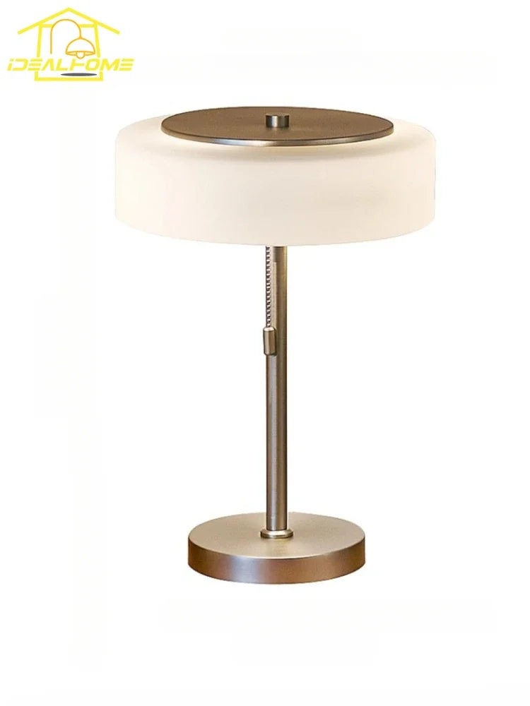 Afralia™ Cream Glass Table Lamp LED E14, Modern Design Luxury Vintage Style