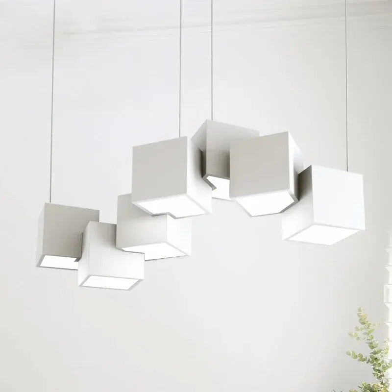 Afralia™ Magic Cube LED Pendant Light for Dining & Living Room by Samsarah Lighting